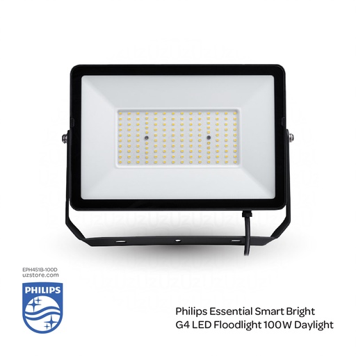 [EPH451B-100D] PHILIPS Essential Smart Bright LED Flood Light G4 LED90/CW BVP150 100W ,6500K Cool DayLight 