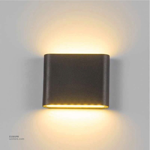 [E1301PB] LED Outdoor Wall LIGHT AC-44/S  WW BLACK