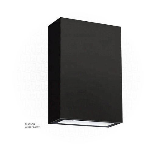 [E1301QB] مصباح جدار خارجي W19 أسود 