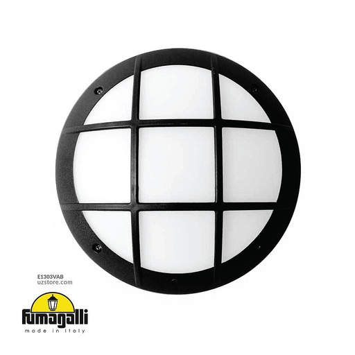 [E1303VAB] FUMAGALLI GELMI GR WALL OPAL E27  BK Made in Italy 