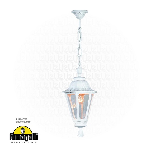 [E1303CW] FUMAGALLI SICHEM/RUT HANGING CLEAR E27 WH Made in Italy 