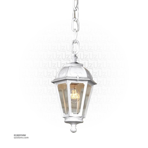 [E1303YHW] FUMAGALLI SICHEM/SABA HANGING CLEAR E27 WH Made in Italy 