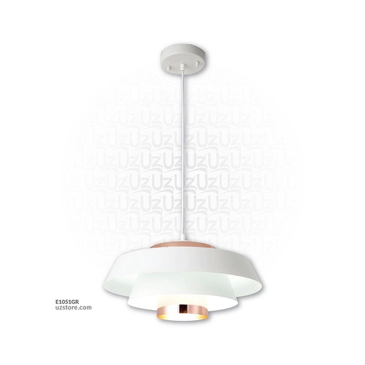 [E1051GR] Pendant Light E27 8025/1White + Rose Gold