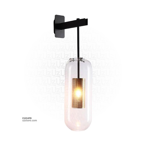 [E1054PB] Black Wall Light MB3158-B-150 Φ270*H681