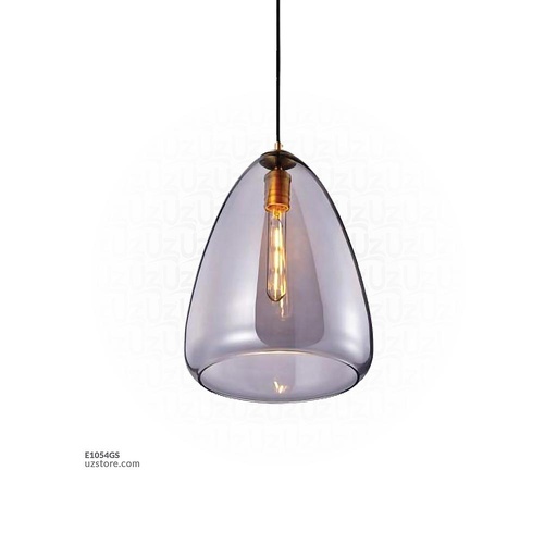 [E1054GS] Smoky Grey Glass Hanging Light MD3208-BL D300*H410