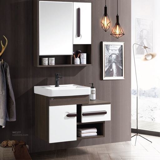 [WC177]  WashBasin Cabinet RF-4541 brown+white 80*47