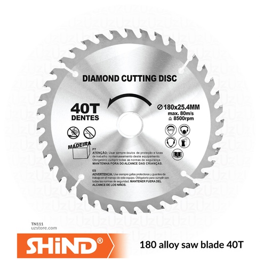 [TN111] Shind - 180 alloy saw blade 40T 94956