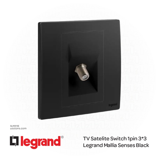 [SLM311B] TV Satelite Switch 1pin 3*3 Legrand Mallia Black
