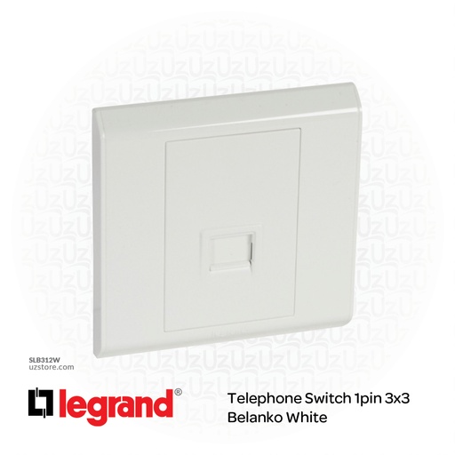 [SLB312W] Telephone Switch 1pin 3*3 Legrand Belanko White