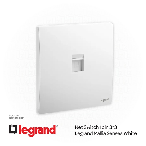 [SLM313W] Net Switch 1pin 3*3 Legrand Mallia White