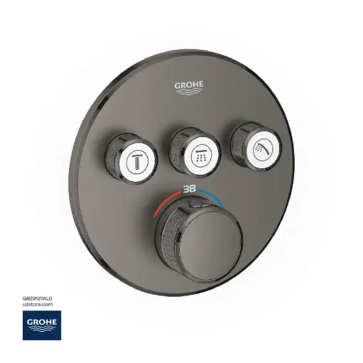 [GR29121AL0] GROHE Grohtherm SmartControl Safety mixer for concealed installation with 3 valves , 29121AL0 , brushed hard graphite