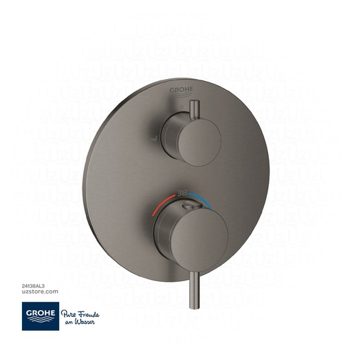 [GR24138AL3] GROHE Atrio Safety bath tub mixer for 2 outlets with integrated shut off/diverter valve , 24138AL3 , brushed hard graphite