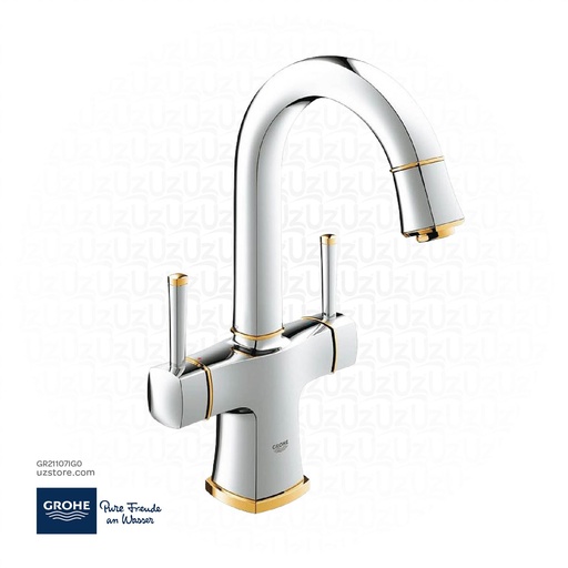 [GR21107IG0] GROHE Grandera Two-handle basin mixer , 1/2" L-Size , 21107IG0 , chrome/gold