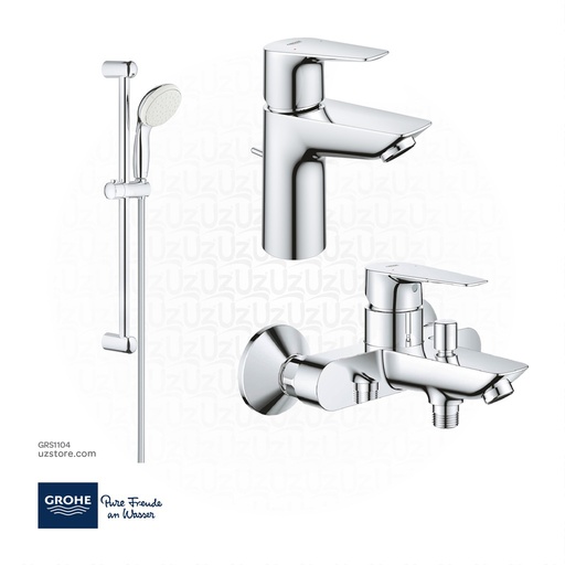 [GRS1104] GROHE BauEdge Bundle 104( Basin Mixer + Shower Mixer + Shower Set )