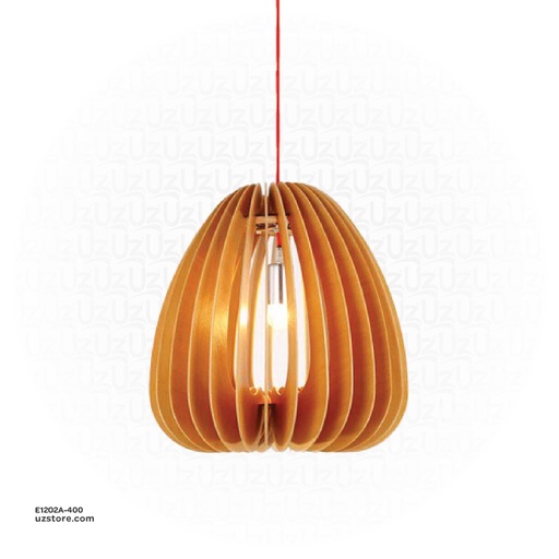 [E1202A-400] مصباح تعليق خشبي 400mm OGS-WL10 (P)