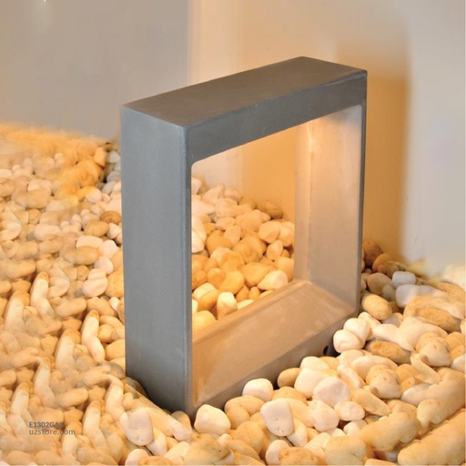 [E1302GAS] Grey Cement Led Outdoor Bollard Garden Light 6W
 610011