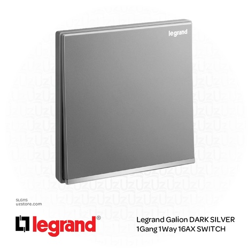 [SLG11S] Legrand Galion DARK SILVER 1Gang 1Way 16AX SWITCH