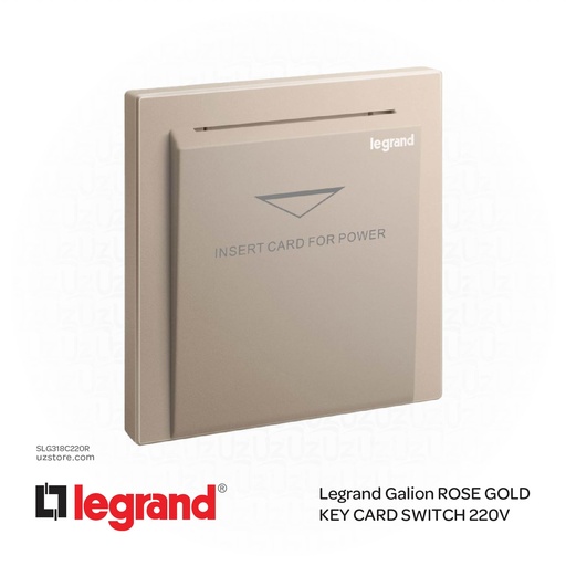 [SLG318C220R] Legrand Galion ROSE GOLD KEY CARD SWITCH 220V
