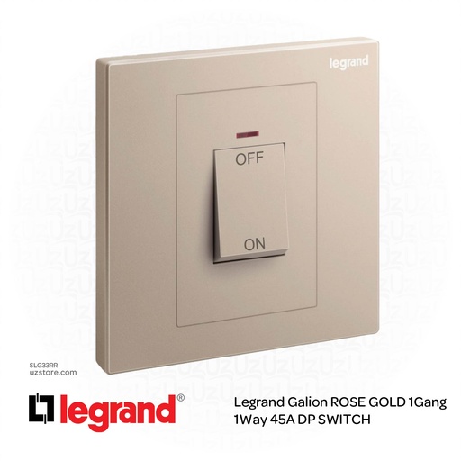 [SLG33RR] Legrand Galion ROSE GOLD 1Gang 1Way 45A DP SWITCH