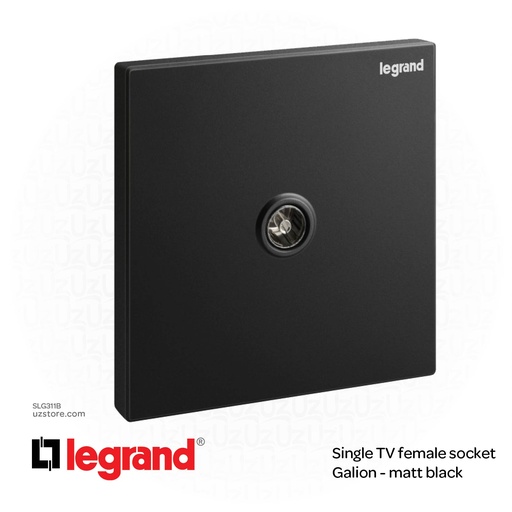 [SLG311B] Legrand Galion MATT BLACK TV F TYPE SOCKET EXPORT