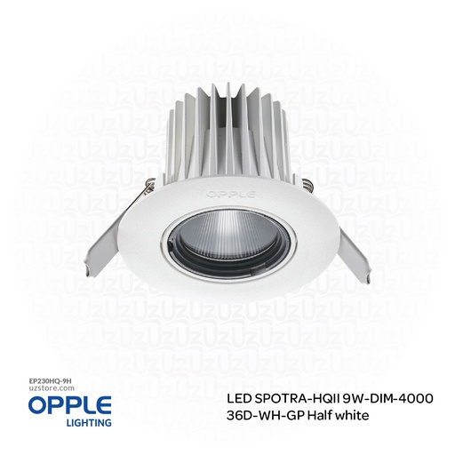[EP234-9H] OPPLE LED Spot Light ECOMAX-HQII  9W DIM 36D WH-GP , 4000K Natural White 