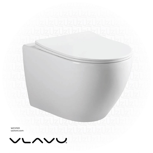 [WCV1101] Vlavu wall-hung toilet ( WC ) Rimless dual-flush ，P-trap 180mm , UF seat cover  540x360x310mm CB. 16.0002