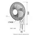 PULL CORD WALL FAN KDK