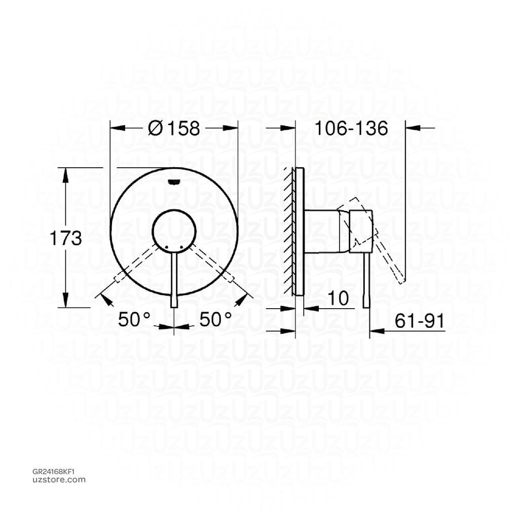 GROHE Essence SLM Trim Shw 24168KF1