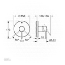 GROHE Essence SLM Trim Shw 24168KF1