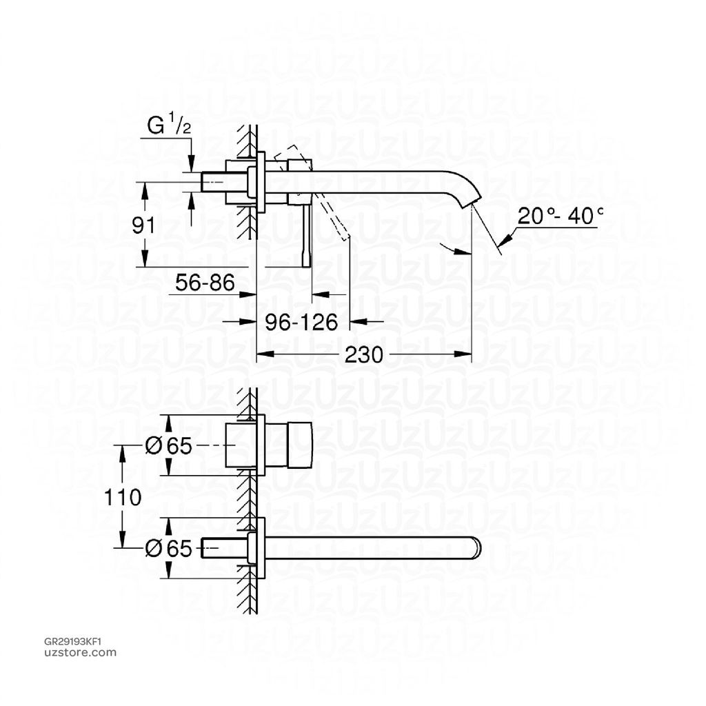 GROHE Essence SLM Trim Basin 2H L 29193KF1