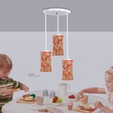 Trible Celling Mosaic Glass Light