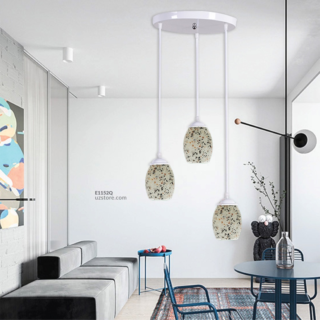 Trible Celling Mosaic Glass Light