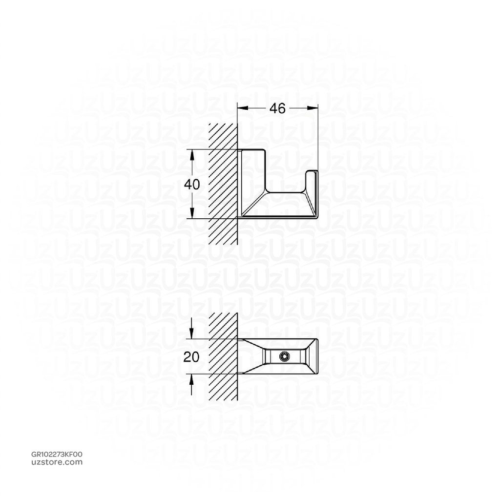 GROHE Selection Cube Robe Hook 102273KF00