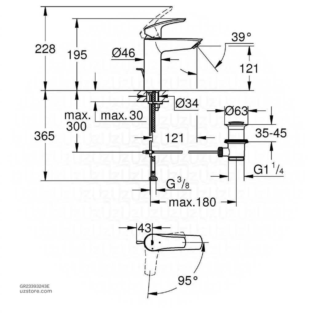 GROHE Eurosmart SLM ES Basin M 23393243E