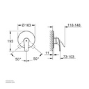 GROHE Eurosmart SLM Trim Shower 194512433