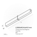 Surface Mounted Magnetic Track Rail 48V 2m 410019
