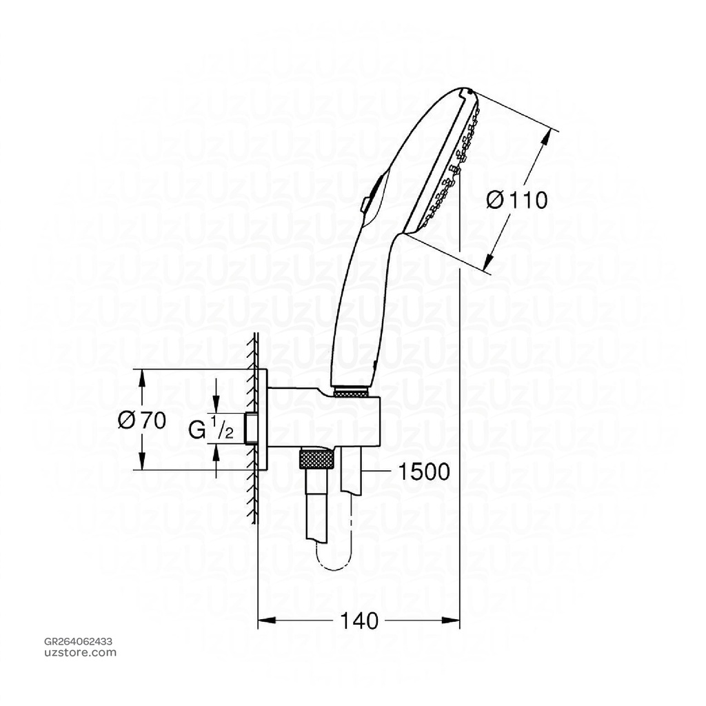 GROHE Tempesta 110 II handshower set WS 264062433