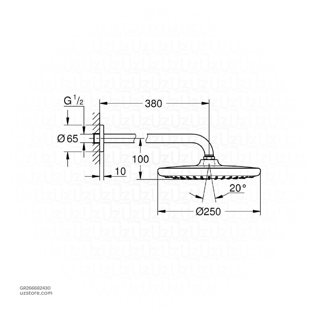 GROHE Tempesta 250 Headshw Set WS 266682430