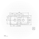 Tramontina Stainless Steel Sink 100*50 2B 1/2 HSHT 93830123