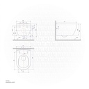 Turkuaz City Rimless Wall Hung WC 019100