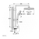 GROHE Tempesta Cube SHW Syst w/Diverter WS 269772431