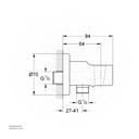 GROHE Tempesta Wall Union w/Holder 286282431
