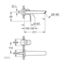 GROHE Eurosmart SLM Trim Basin 2H L 293382433