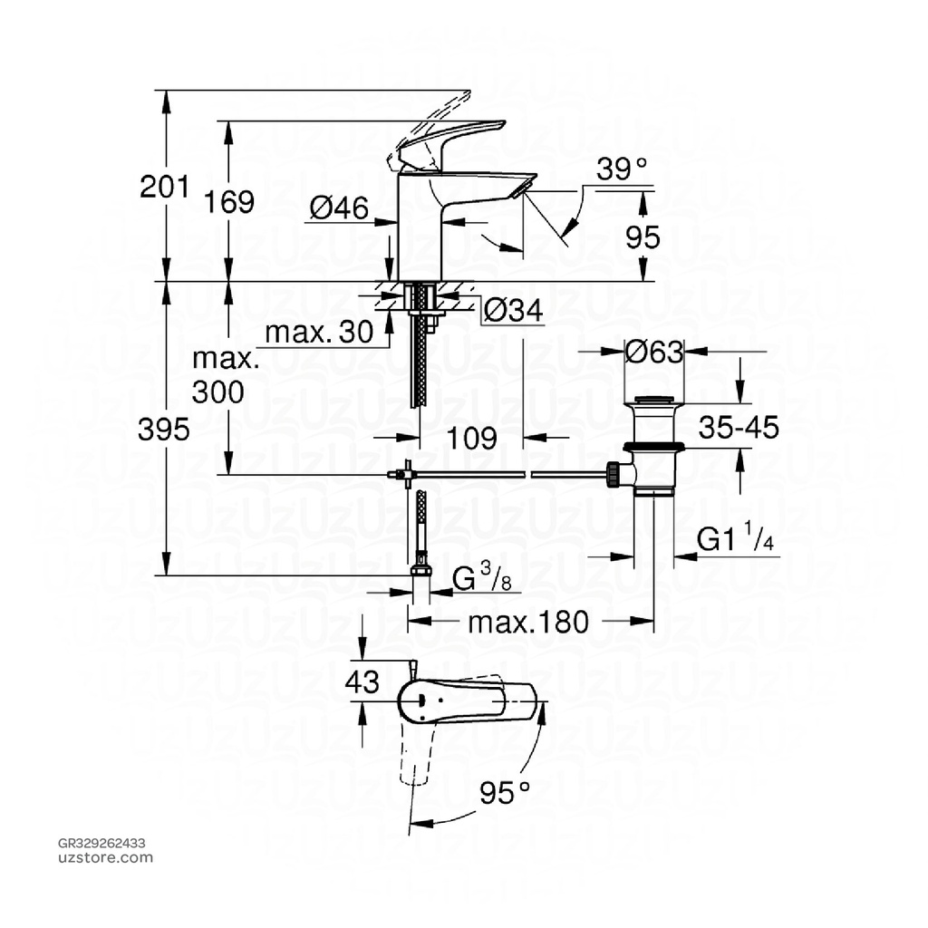 GROHE Eurosmart SLM ES Basin S 329262433