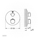 GROHE Grohtherm THM Trim Shower Rd 1022082430