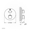 GROHE Grohtherm THM Trim Bath Rd 1022102430