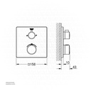 GROHE Grohtherm THM Trim Bath Squ 1022112430