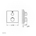 GROHE Grohtherm THM Trim Shower Squ 1022152430