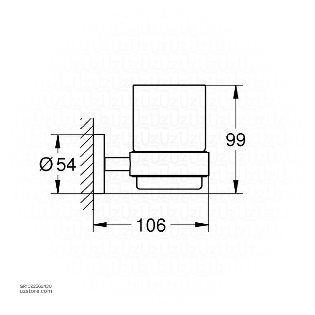 GROHE Essentials Glass w/Holder 1022562430