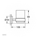 GROHE Essentials Glass w/Holder 1022562430